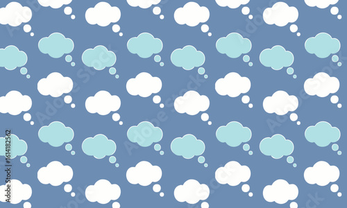 Simple Blue Sky and Thinking Cloud Pattern