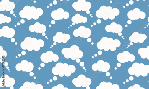 Cartoon Speech Bubble Vector Background for Kids