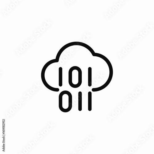 cloud programming icon sign vector