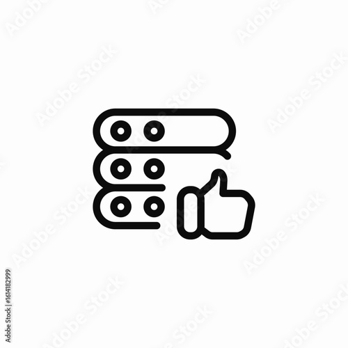 competent server icon sign vector