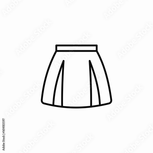 pleated skirt icon sign vector