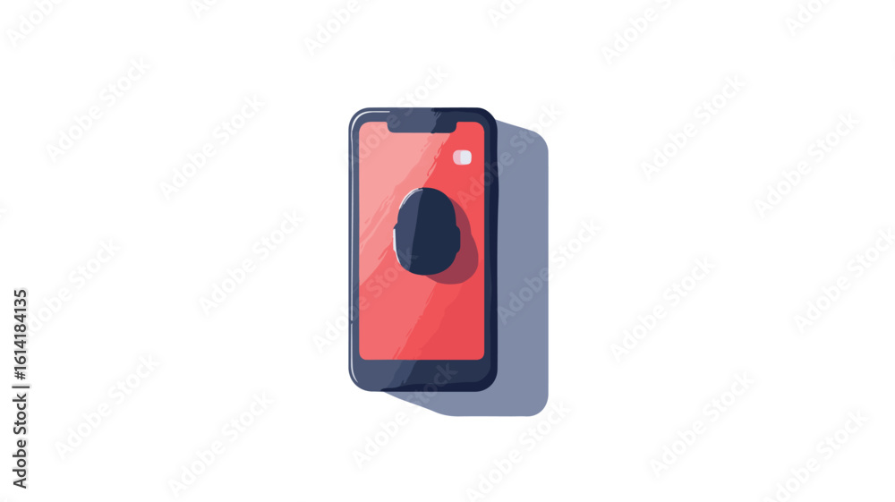 Fototapeta premium Smartphone incoming call vector illustration