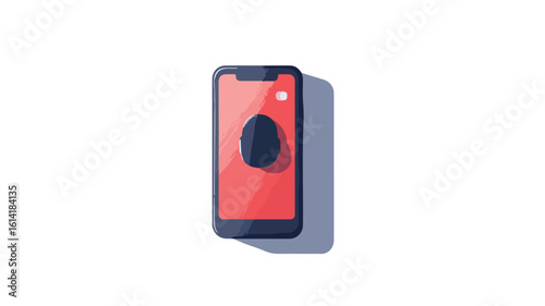 Smartphone incoming call vector illustration