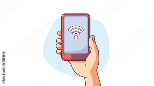 Smartphone Usage Vector Illustration