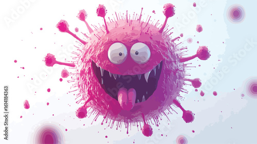 Microbe Virus Bacteria Characters Mock Up