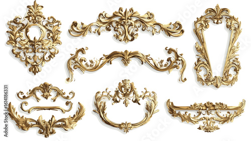 Vintage Gold Frame Cut Out Set