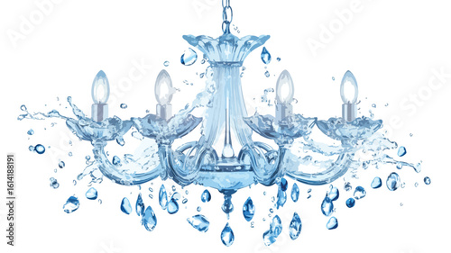 Elegant Chandelier Water Splash Accessories Display