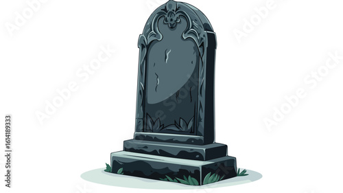 Wide Angle Tombstone Gravestone Headstone Photo