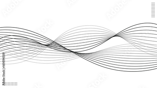 Abstract wave element on grey background.Vector illustration