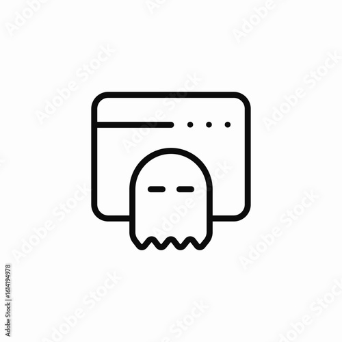 browser ghostware icon sign vector