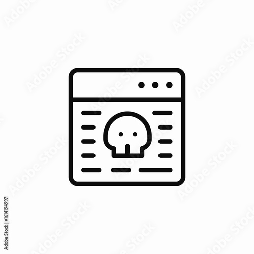 browser malware icon sign vector