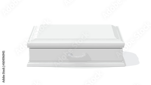 Elegant White Jewelry Box Mockup Display