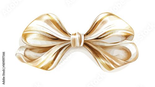 Elegant White Gold Ribbon Accessories