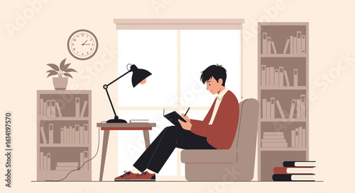 Person Concentrating On Writing In Their Journal At Home During Daytime