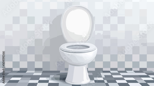 White Toilet Bowl Isolated Collage Element