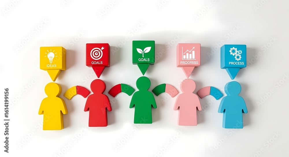 Teamwork Concept Illustration Ideas Goals Progress Process Teamwork Concept Illustration Ideas Goals Progress Process