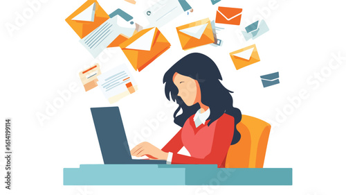 Professional woman checking email in meeting