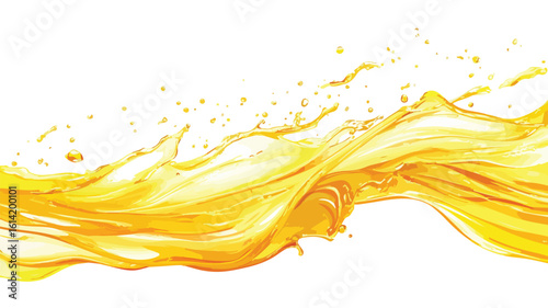 Vibrant Yellow Water Splash Refreshment