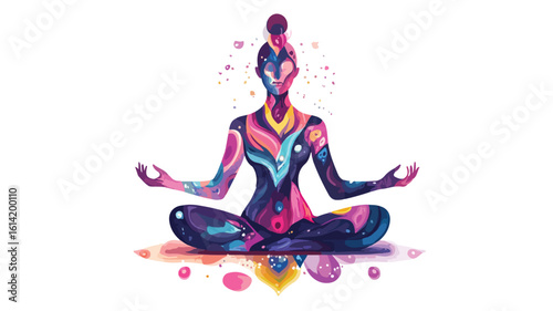Serene Lotus Pose Yoga Composition