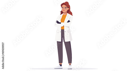 Professional British Female Scientist Portrait Standing