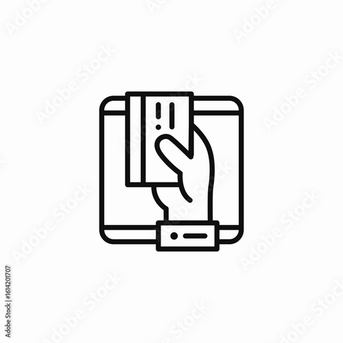 card usage icon sign vector