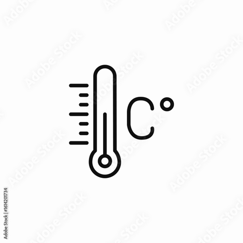 celsius temperature icon sign vector