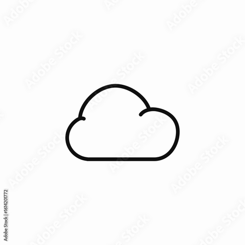 clear cloud icon sign vector