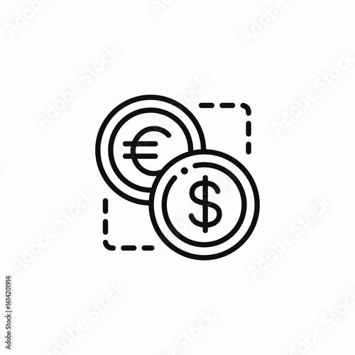 currency exchange icon sign vector