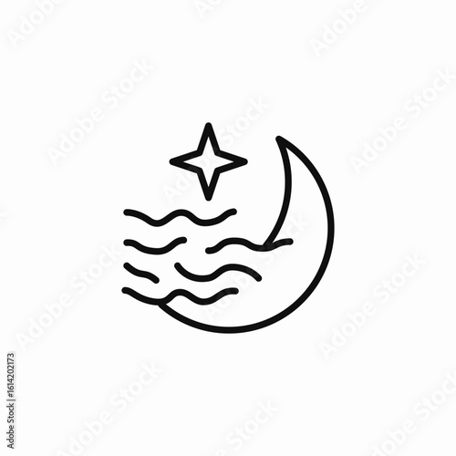 foggy night icon sign vector