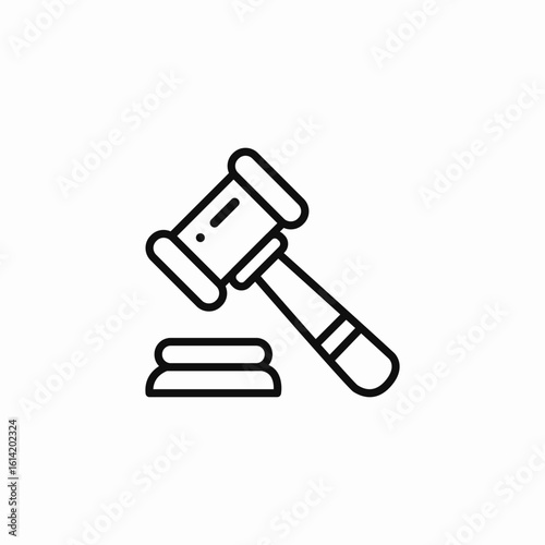 law decision icon sign vector