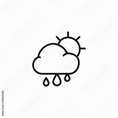 rainy day icon sign vector