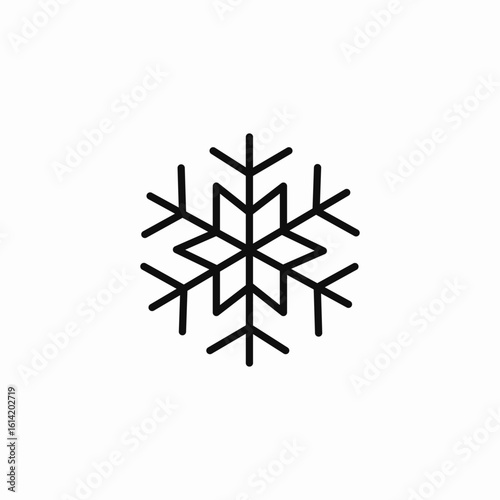 snow flake icon sign vector