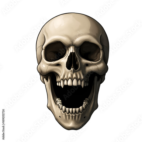 Eerie Skull: Detailed Halloween Symbol of Spookiness and Mystery