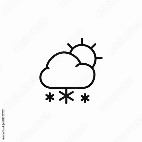 snowy day icon sign vector