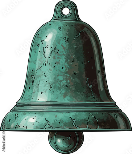 Verdigris Patina Bell Ornament