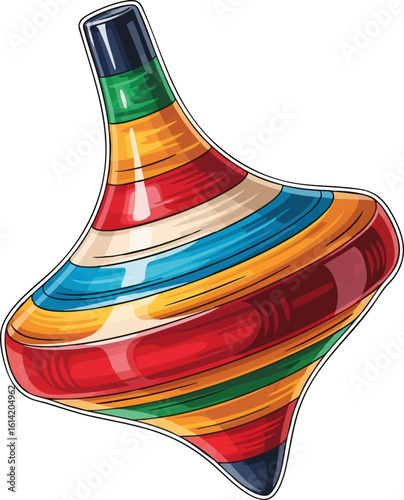 Colorful Spinning Top Toy Ornament