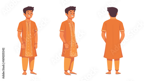 Confident Young Indian Man Standing Portrait