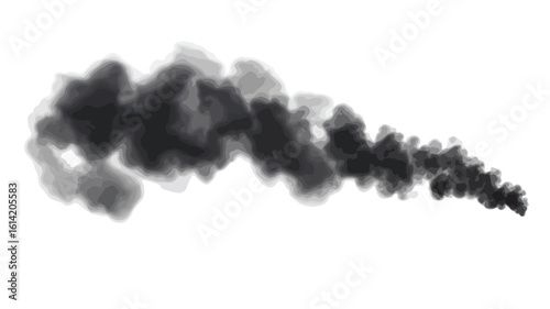 Dynamic Black Smoke Shape Wide Angle