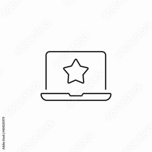 award points laptop accessible application icon sign vector