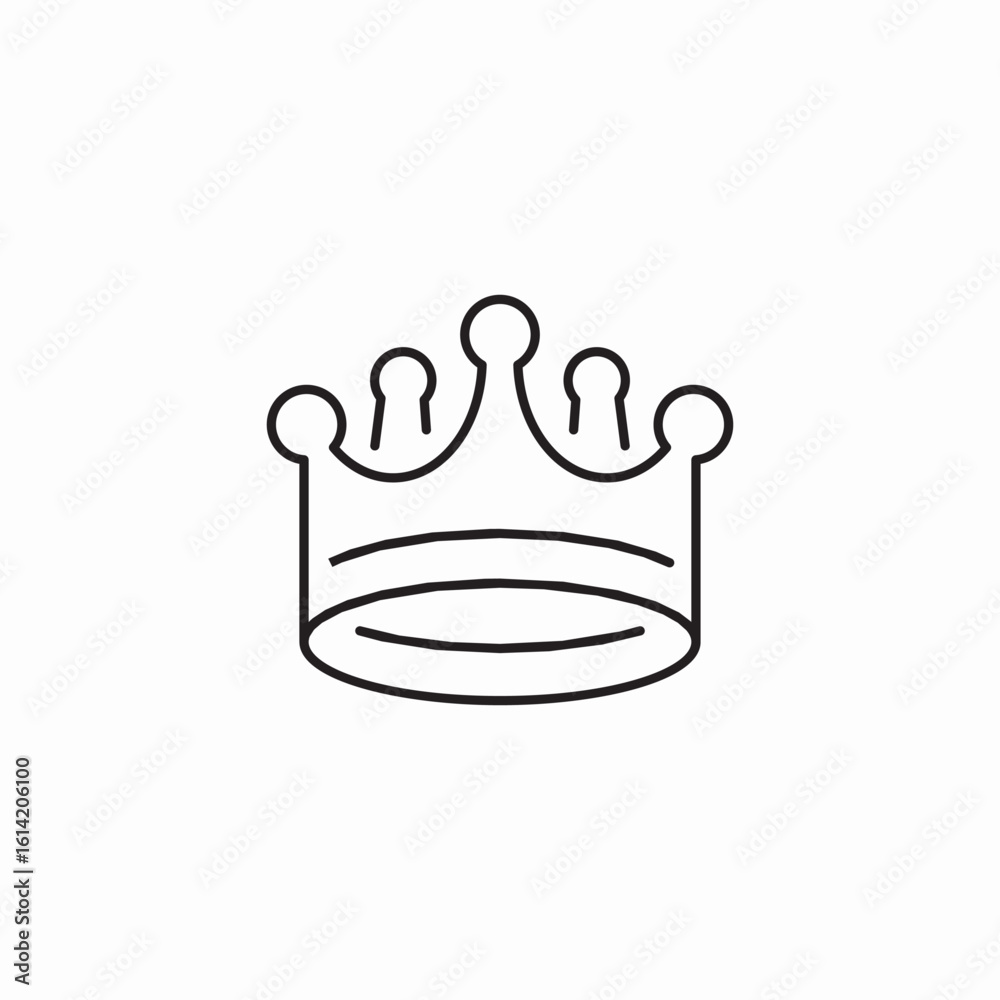 Obraz premium crown win icon sign vector