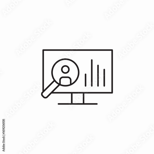 detailed individual analytics icon sign vector