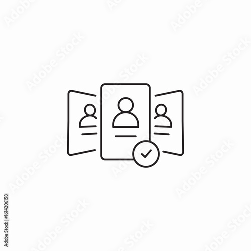 employee profile icon sign vector