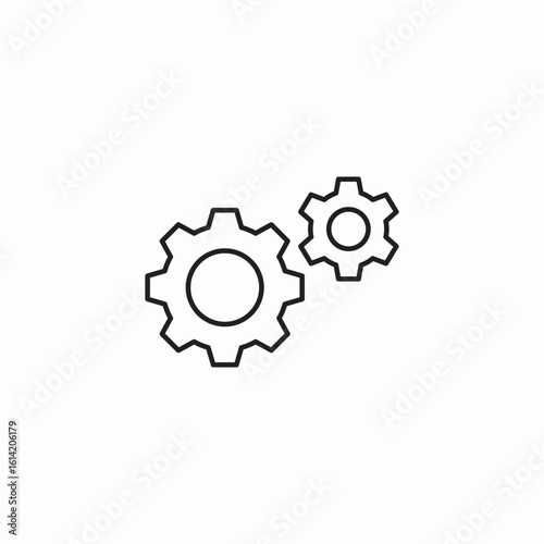 gear coordination icon sign vector