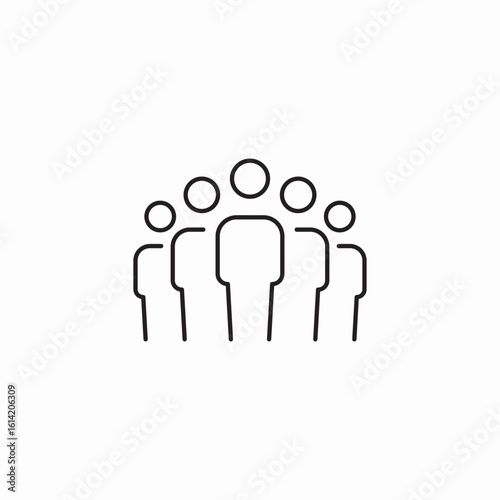 large group icon sign vector