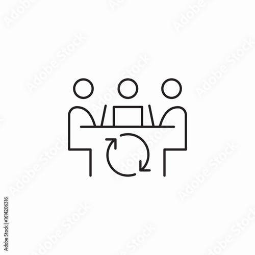 long term team icon sign vector