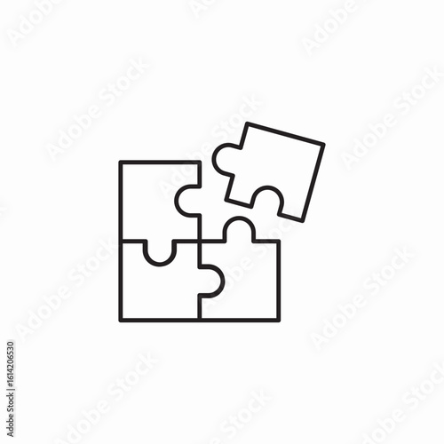 puzzle piece icon sign vector