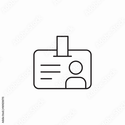 staff information card icon sign vector