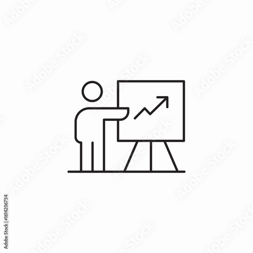 statistics presentation icon sign vector