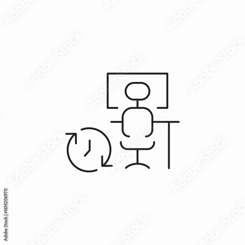 worker schedule icon sign vector