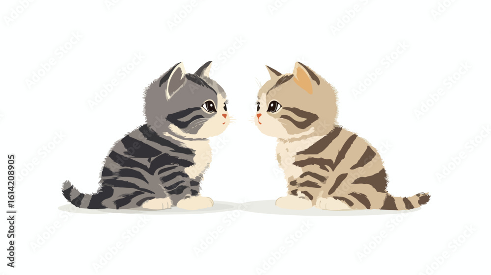 Fototapeta premium Adorable Kittens Centered in Wide View